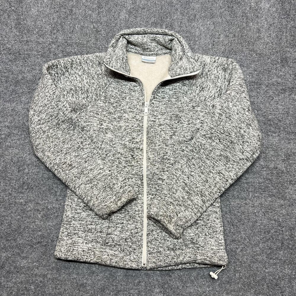 Columbia Jacket Womens XS Gray Sweater Fleece Full Zip Sherpa Lined Outdoor